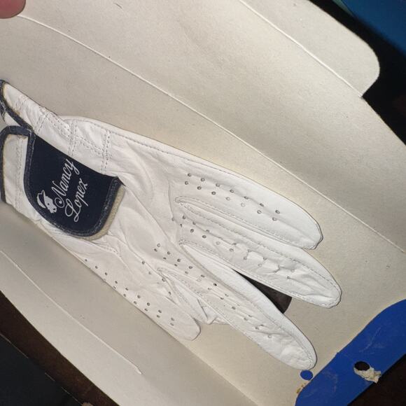 Lot Of 6 Vintage Ladies Left Size Small Golf Glove Nancy Lopez Leather white NOS - Picture 7 of 10